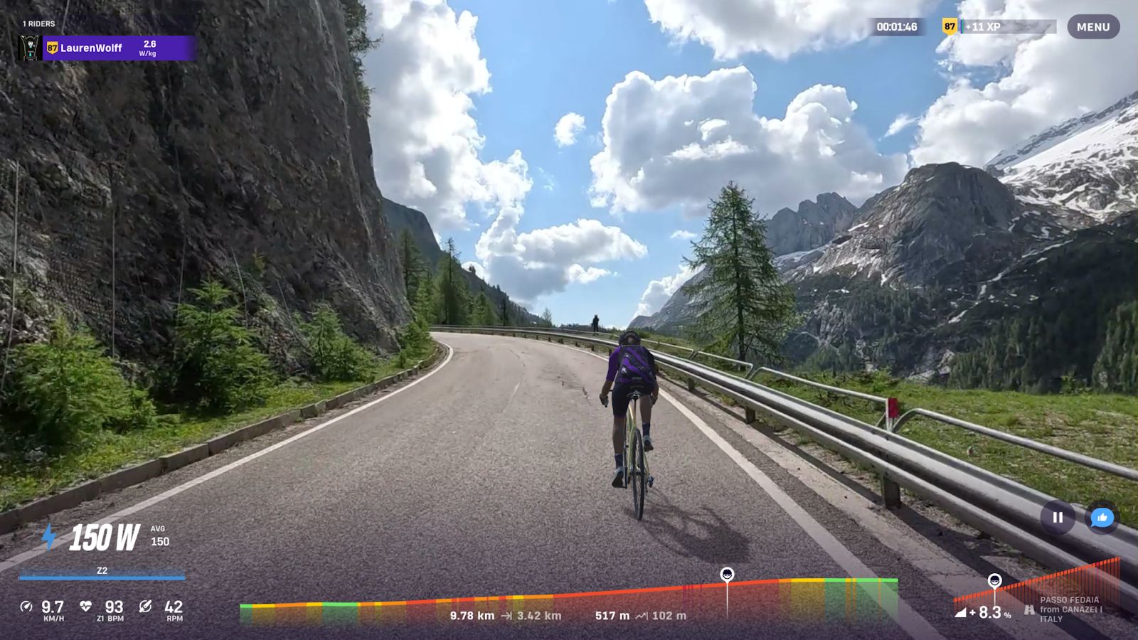 Passo Fedaia from Canazei on ROUVY.png