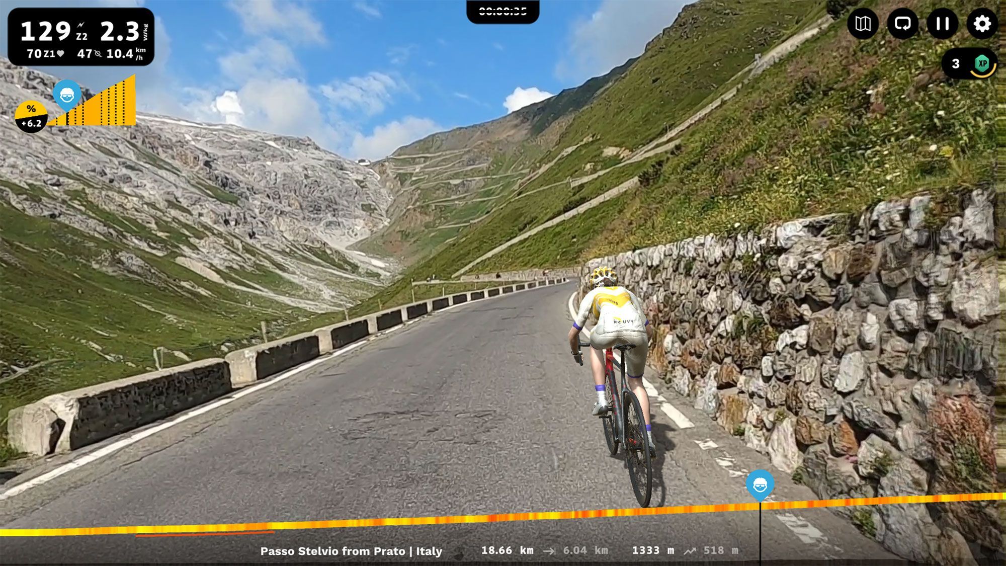 Passo Stelvio from Prato in Italy on ROUVY