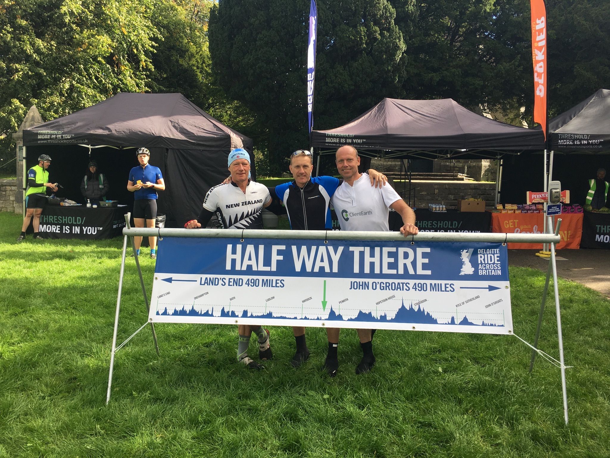 Andrew (first on the left) on Ride Across Britain endurance event