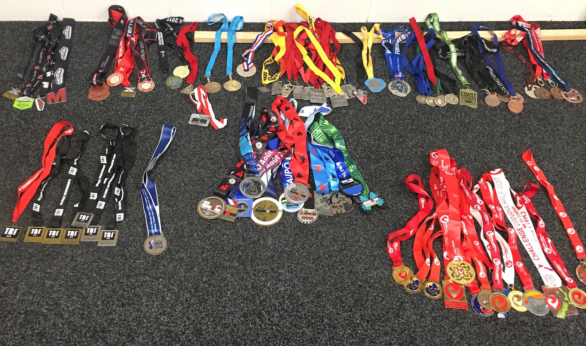 How many Challenge Wanaka medals can you count?