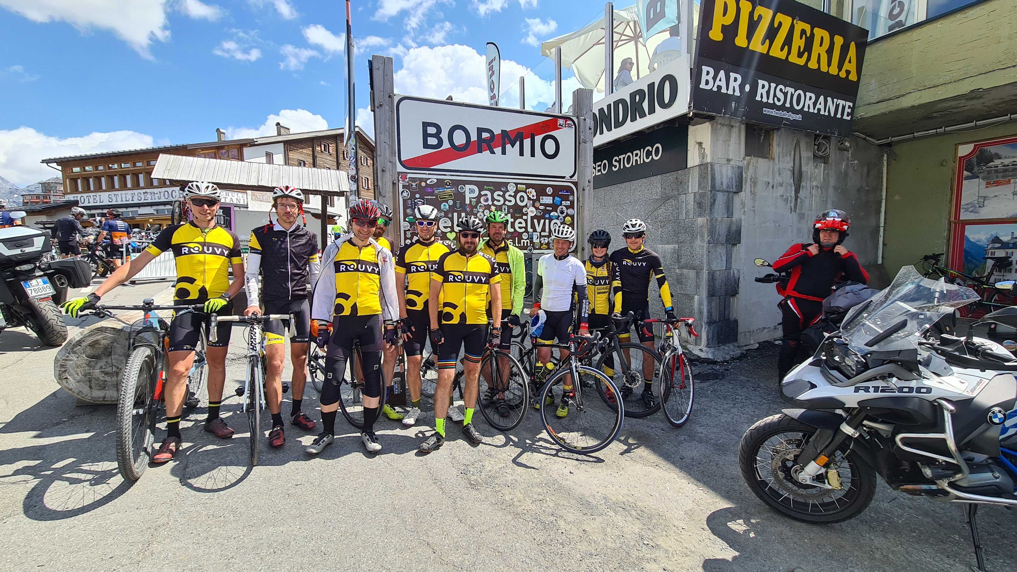 The ROUVY team on a cycling holiday in Livigni Italy