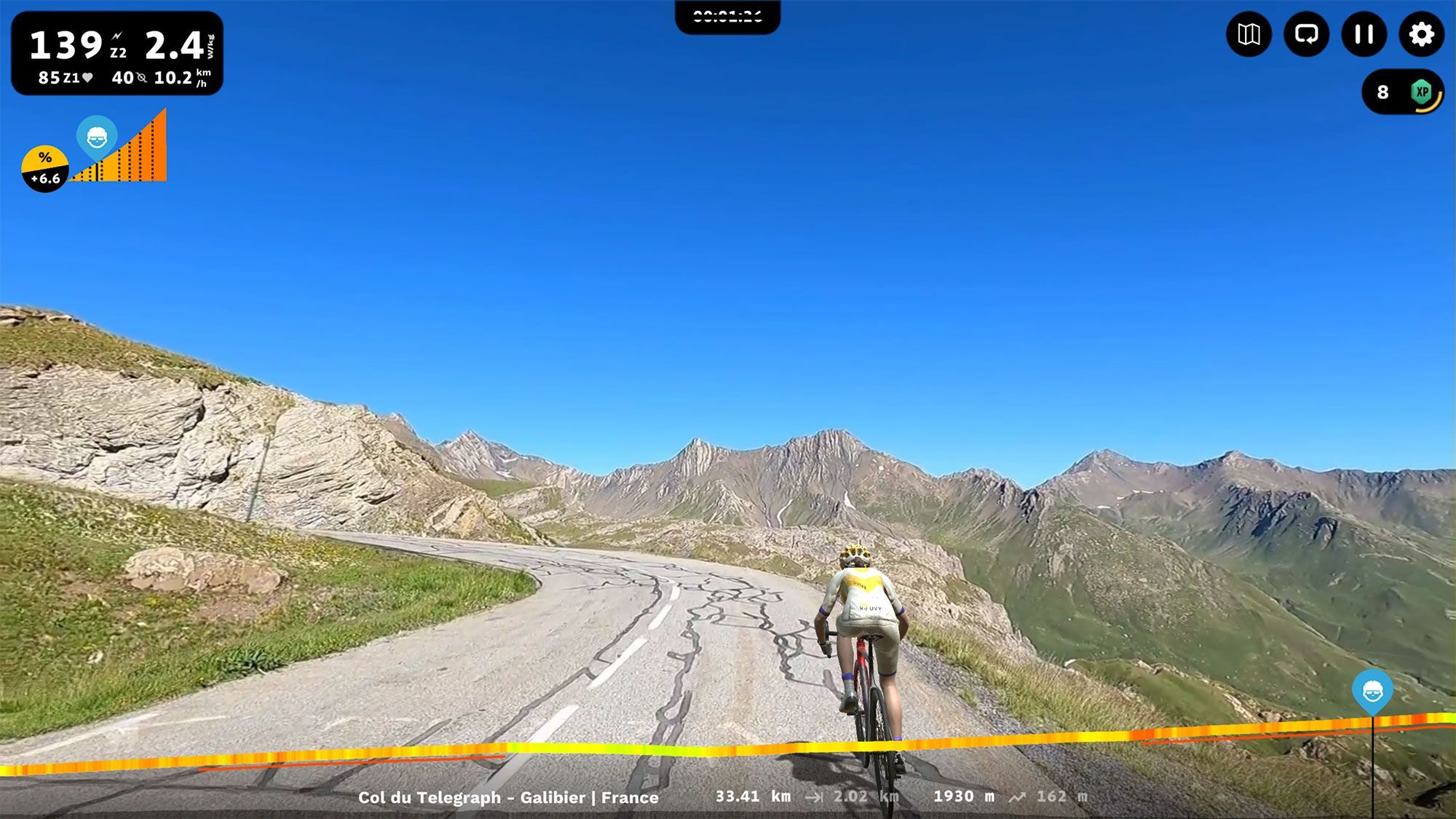 Col du Telegraph - Galibier in France on ROUVY