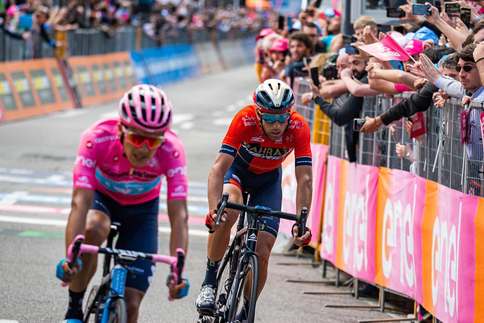 Recent winners at the Giro d’Italia with Nibali on the heels of Carapaz